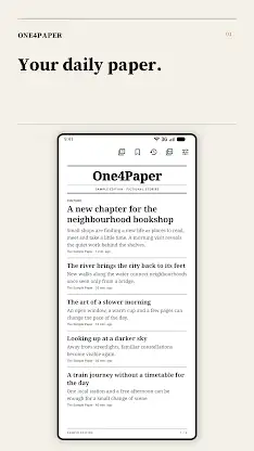 One4Paper: RSS News Reader screenshot 1