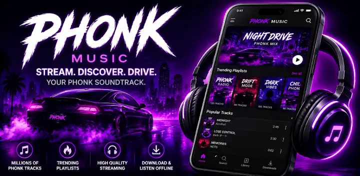 Phonk Music - Song Remix Radio — Android app banner