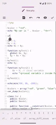 Oojao Code - text file editor screenshot 3