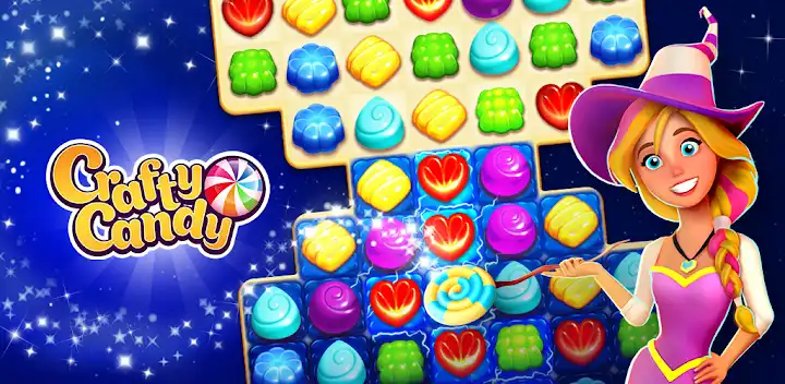 Crafty Candy - Match 3 Game — Android game banner