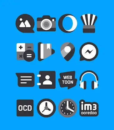 Black and White - Icon Pack screenshot 5