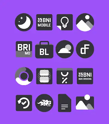 Black and White - Icon Pack screenshot 1