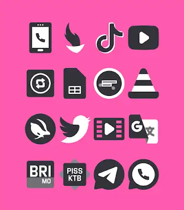Black and White - Icon Pack screenshot 4