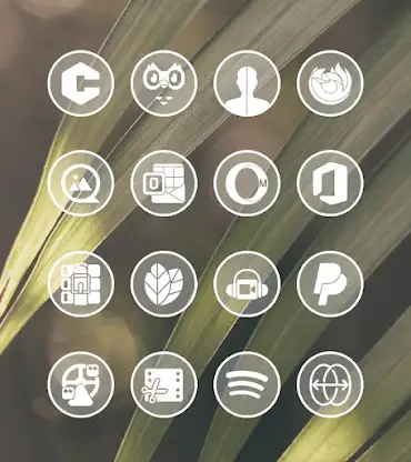 Circle Clear White Icon Pack screenshot 5
