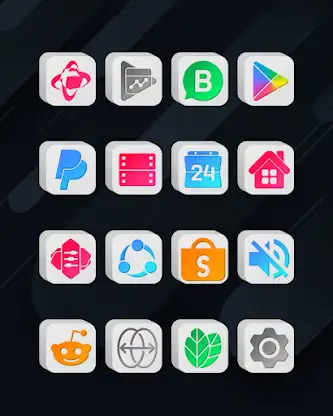 Cubic Light - 3D Icon Pack screenshot 4