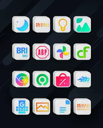 Cubic Light - 3D Icon Pack screenshot 1