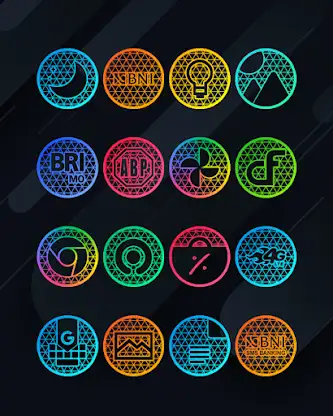 Pixel Net - Neon Icon Pack screenshot 5