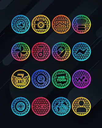 Pixel Net - Neon Icon Pack screenshot 3