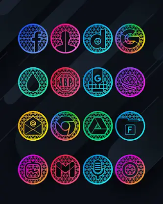 Pixel Net - Neon Icon Pack screenshot 4