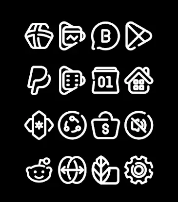 LineBula White - Icon Pack screenshot 2