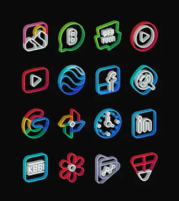 Outline 3D - Line icon pack screenshot 5