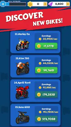 Merge Bike game Idle Tycoon screenshot 3