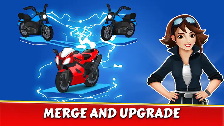 Merge Bike game Idle Tycoon screenshot 6