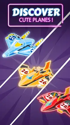 Merge Planes Neon Game Idle screenshot 4