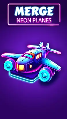 Merge Planes Neon Game Idle screenshot 1