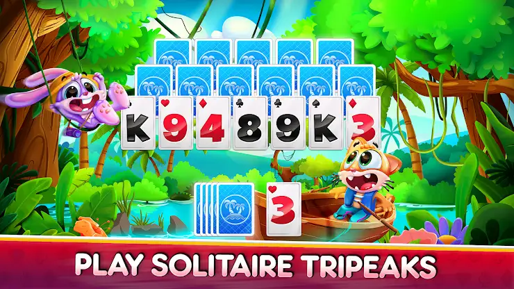 Solitaire TriPeaks Save Animal screenshot 1