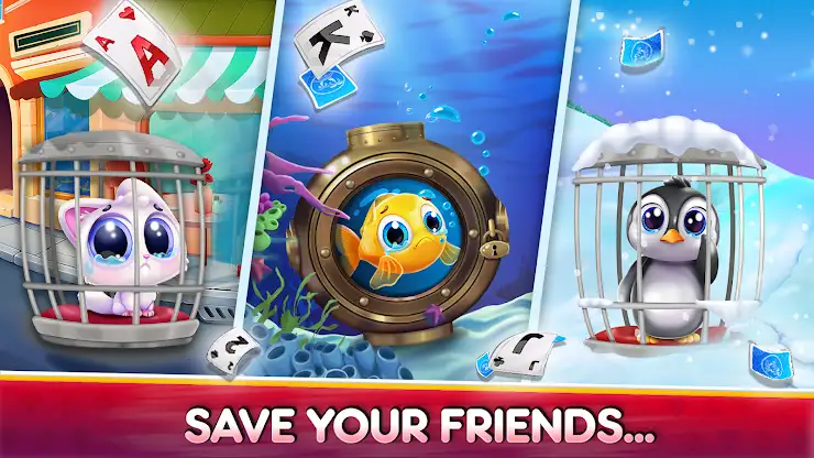 Solitaire TriPeaks Save Animal screenshot 3