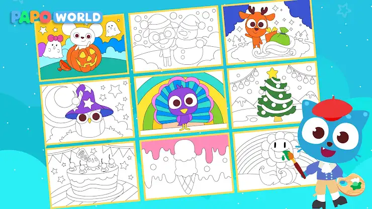 Papo World Kids Coloring Club screenshot 3
