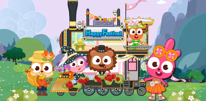 Papo Town Happy Festival — Android game banner