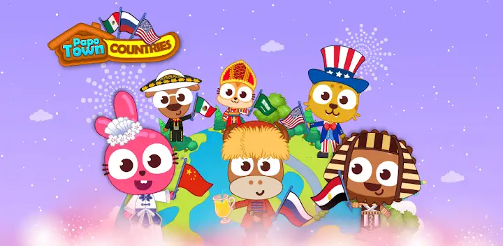 Papo Town Countries — Android game banner