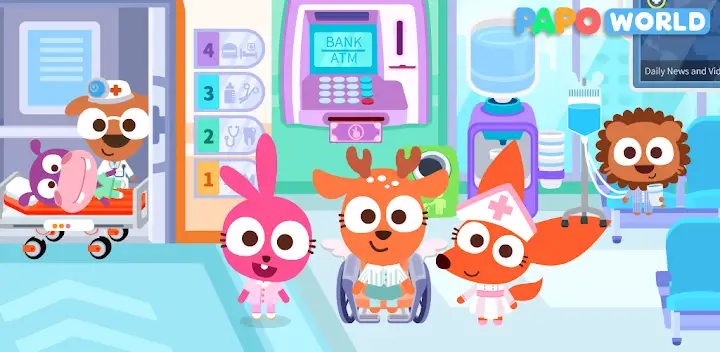 Papo Town: Hospital — Android game banner