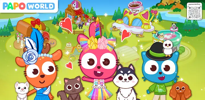 Papo Town Pet Life — Android game banner
