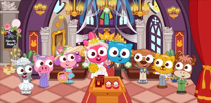 Papo Town Wedding Party — Android game banner
