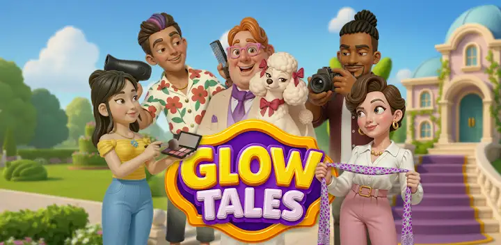 Glow Tales: Merge & Makeover — Android game banner