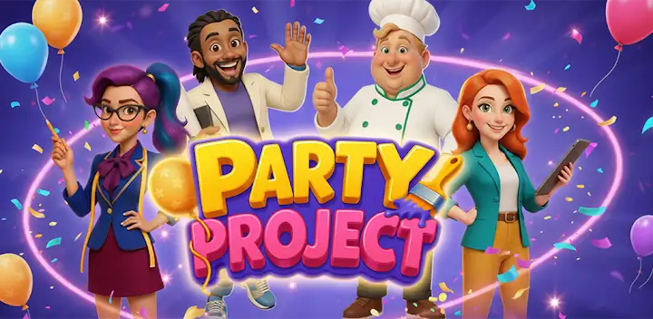 Party Project: Merge&Makeover — Android game banner