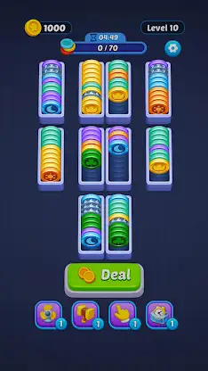 Stack N Pop: Coin Sort Puzzle screenshot 2