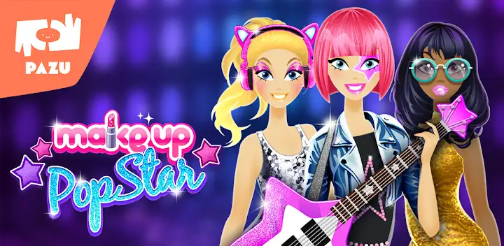 Makeup girls star dress up — Android game banner