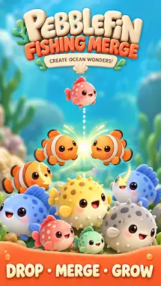 Pebblefin Fishing Merge screenshot 2