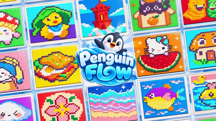 Penguin Flow: Pixel Puzzle screenshot 1