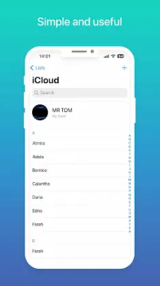 Contacts Phone: Simple & Clean screenshot 1