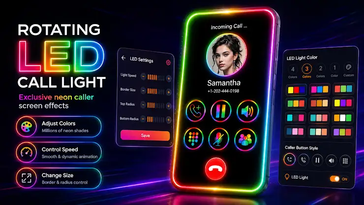 LED Caller Screen Phone Dialer screenshot 1