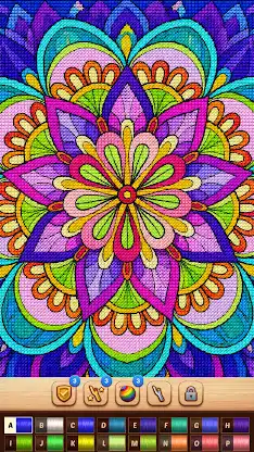 Cross Stitch Coloring Mandala screenshot 7