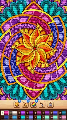 Cross Stitch Coloring Mandala screenshot 5