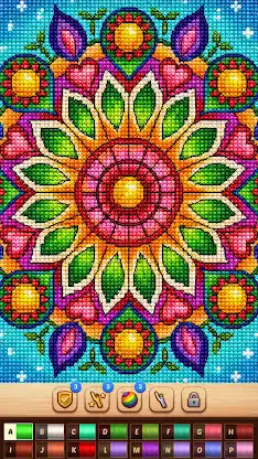 Cross Stitch Coloring Mandala screenshot 6