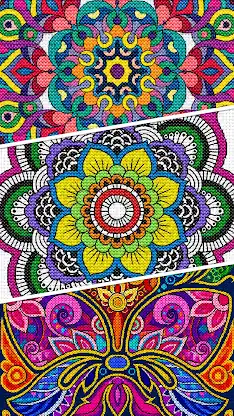 Cross Stitch Coloring Mandala screenshot 3