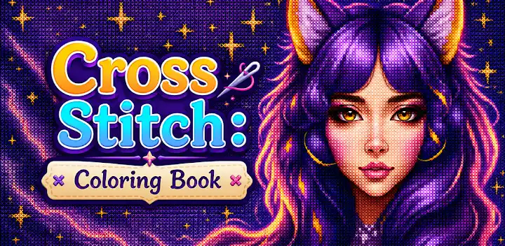 Cross-Stitch: Coloring Book — Android game banner