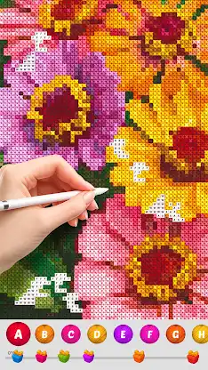 Cross Stitch Coloring Art screenshot 1