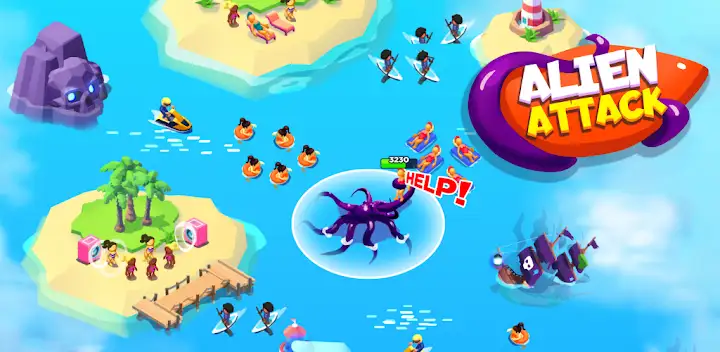 Alien Attack: Idle Arcade Game — Android game banner