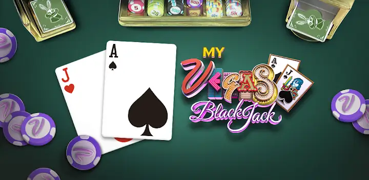 myVEGAS BlackJack 21 Card Game — Android game banner