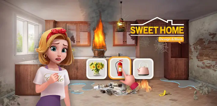 Sweet Home : Design & Blast — Android game banner