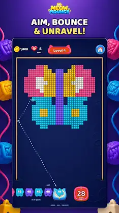Meow Bounce: Yarn Flow screenshot 1