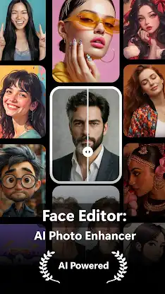 Face Editor: AI Photo Enhancer screenshot 1