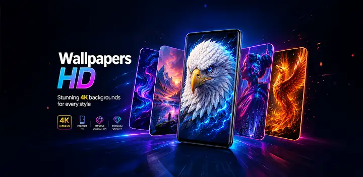 Wallpapers HD - Backgrounds 4K — Android app banner