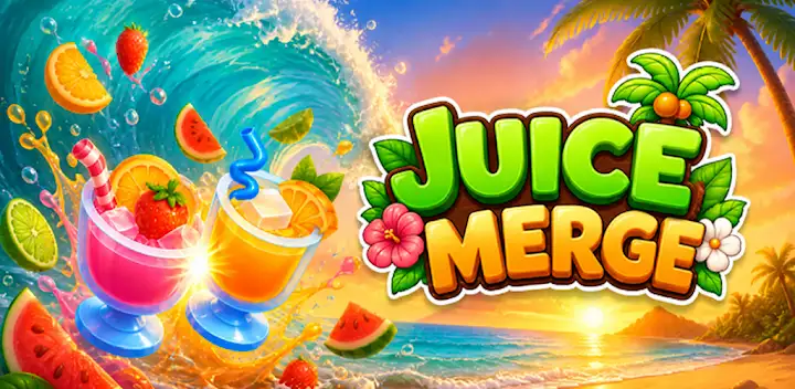 Juice Merge! - Tropic Cocktail — Android game banner