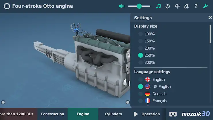 Four-stroke Otto engine 3D screenshot 2