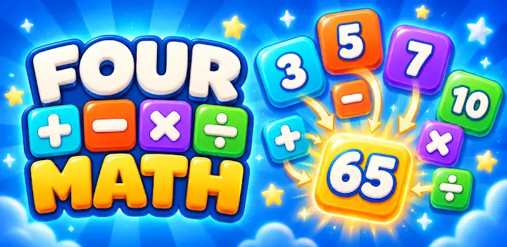 Fourmath: Math Puzzle — Android game banner